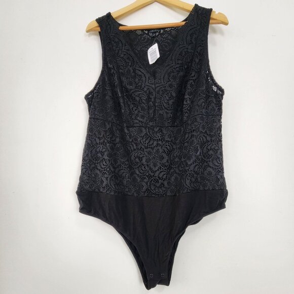 Torrid NWT Black Lace Bodysuit Lingerie 2X Whimsigoth Coquette Fem Romantic - Picture 5 of 16